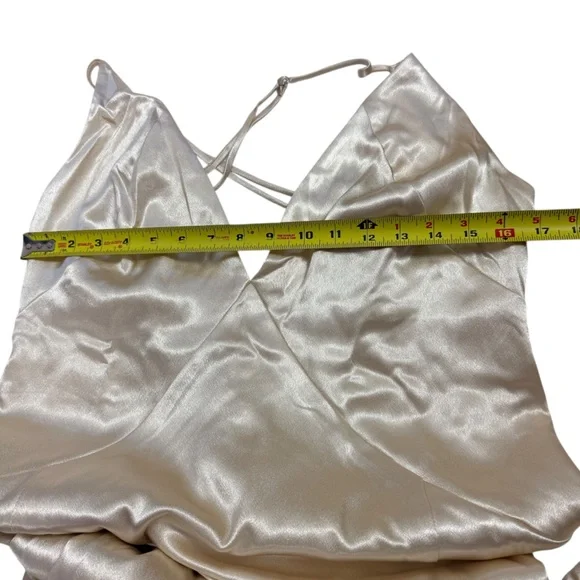 Fashion Nova l NWT Sierra High Slit Maxi Dress - Champagne 1X - Picture 7 of 11